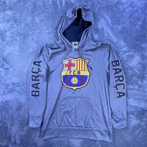 FC Barcelona Hoodie Mens Medium Pullover Soccer FCB Barça Shield La Liga Footbal